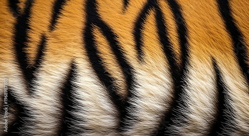 Closeup of tiger fur texture pattern.