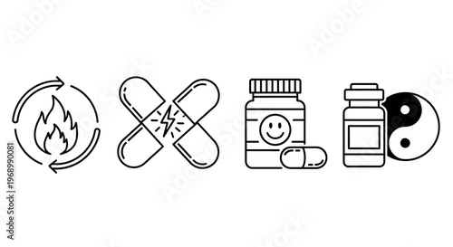 Collection of document icons representing various file management operations like saving, downloading, security, and analysis