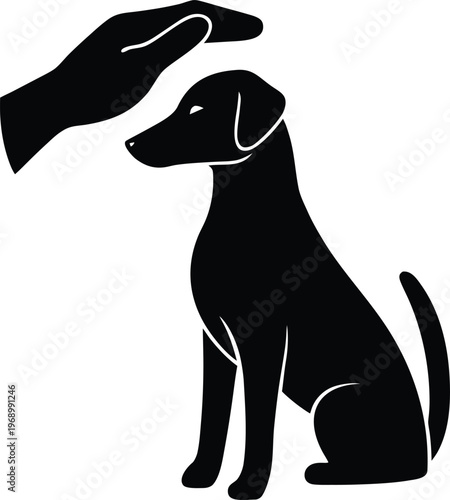 Gentle Hand Petting Loyal Canine Companion, Animal Welfare