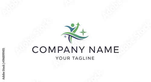 Company logo template with abstract design.