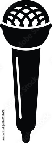 Microphone Icon Design For Broadcasting And Vocal Recording