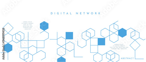 Digital Medical Network Background with Hexagon Structure and AI Technology Concept