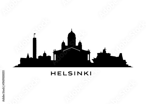 Helsinki city skyline
Vector city skyline on a white background
