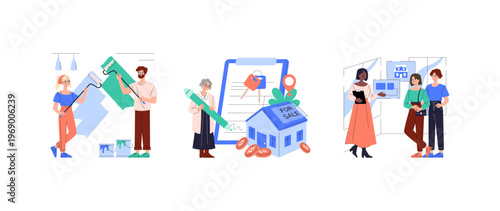 Home Improvement and Real Estate Vector Illustration Series