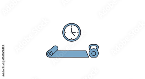 Fitness equipment for home workout routine.