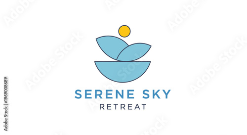 Serene Sky Retreat logo design.