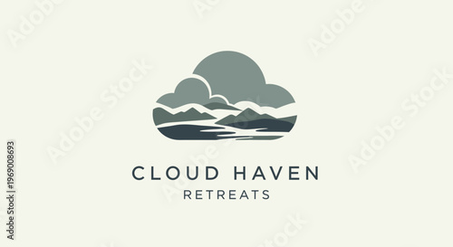 Cloud Haven Retreats logo design.