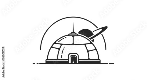 Igloo Ice House Polar Shelter Structure.