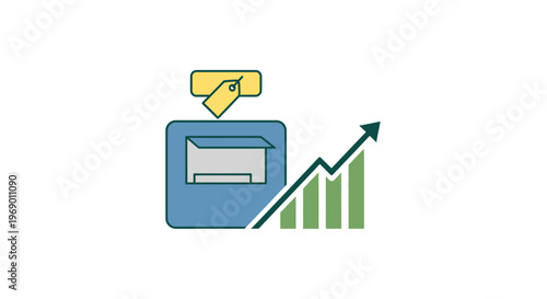 Increasing Business Growth Finance Graph.