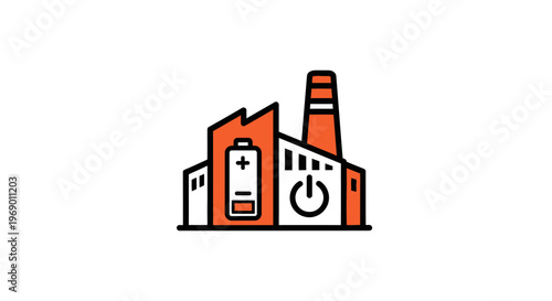 Industrial Factory Building Power Plant.