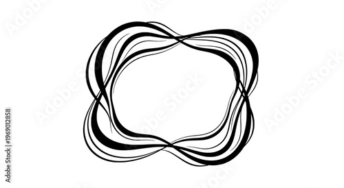 Black lines form shapes on white