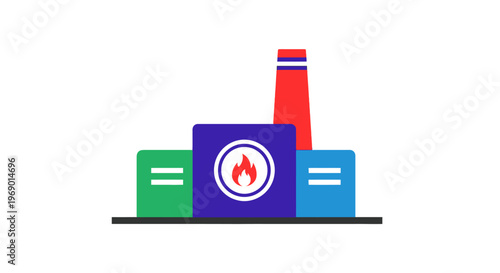 Industrial factory production line equipment.