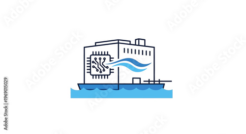 Industrial Water Treatment Facility Machine.