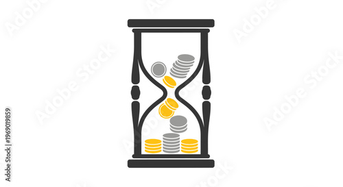 Hourglass with sand timer mechanism.