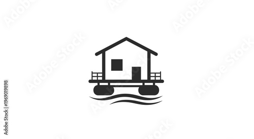 House on wheels floating home.