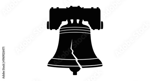Liberty Bell Silhouette Icon