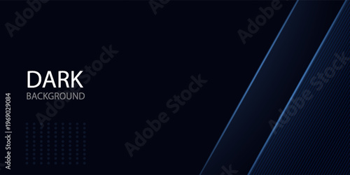 vector graphic design Dark Black Blue modern abstract background wallpaper for business, company, office, corporate, web, presentation, publication, advertising with side blank space EPS 10