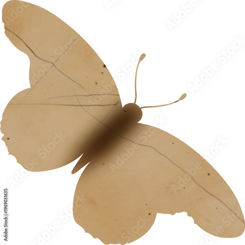 Butterfly Vintage Paper Cutout Silhouette