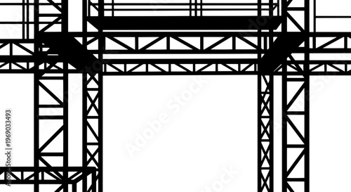 A large metal structure stands tall outdoors in daytime