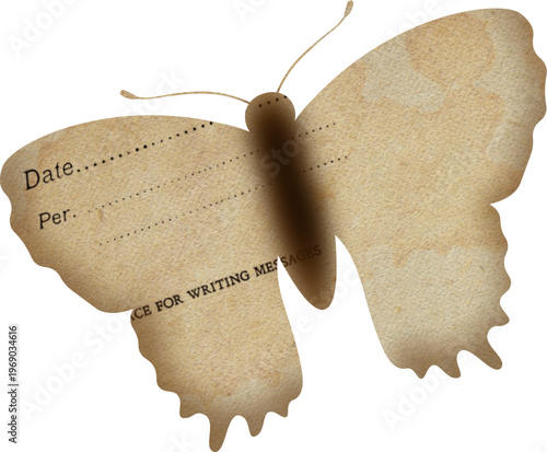 Butterfly Scrapbooking Vintage Paper