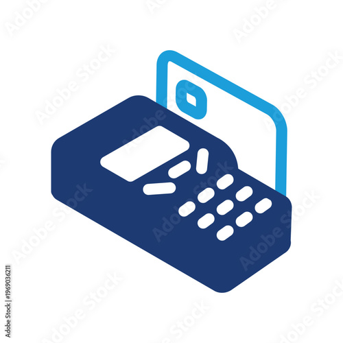 credit card swipe on edc colored icon vector design good for web or mobile app