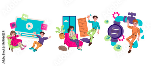 Children Learning, Teen DIY, and Water Conservation