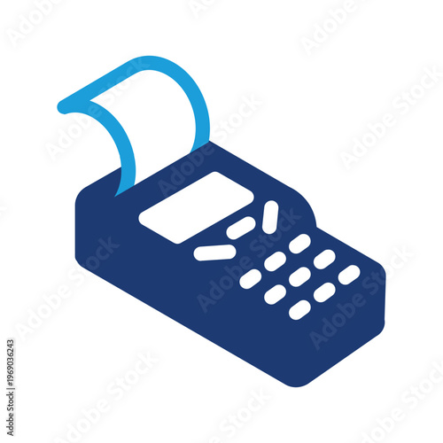 edc machine with printed receipt colored icon vector design good for web or mobile app