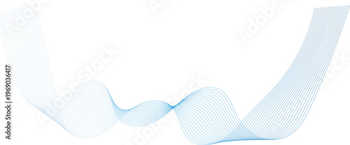 Abstract blue vector background with flowing wave lines and a digital gradient design featuring a motion curve pattern for a light technology wallpaper illustration