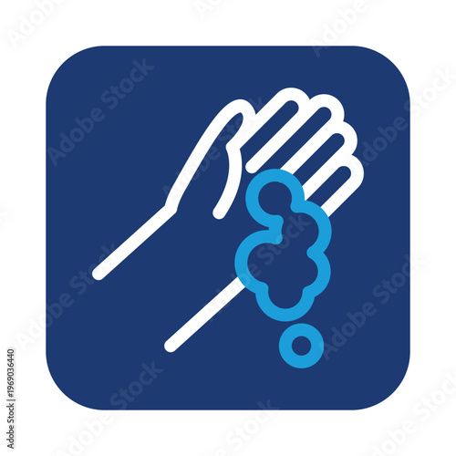 Hands with foam colored icon vector design good for web or mobile app