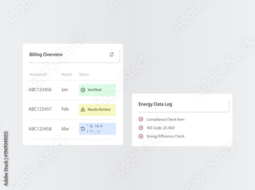 Invoice table UI design with status labels, clean admin dashboard component, modern data table layout for SaaS applications