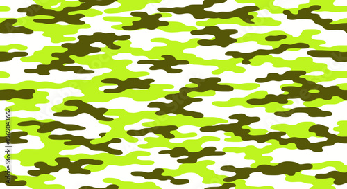 Bright Lime Green and Brown Camouflage Pattern Background