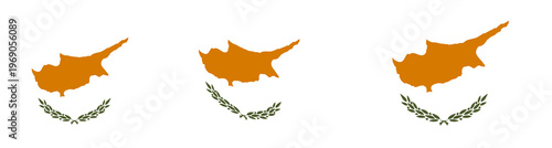 Canvas Print Cyprus flags collection, set