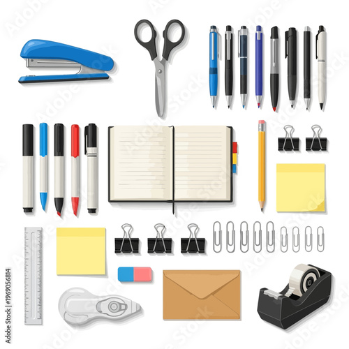 Comprehensive collection of everyday office and student stationery items