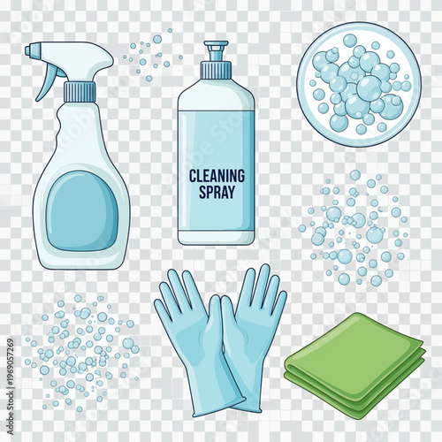 Cleaning supplies and hygiene essentials for a spotless home