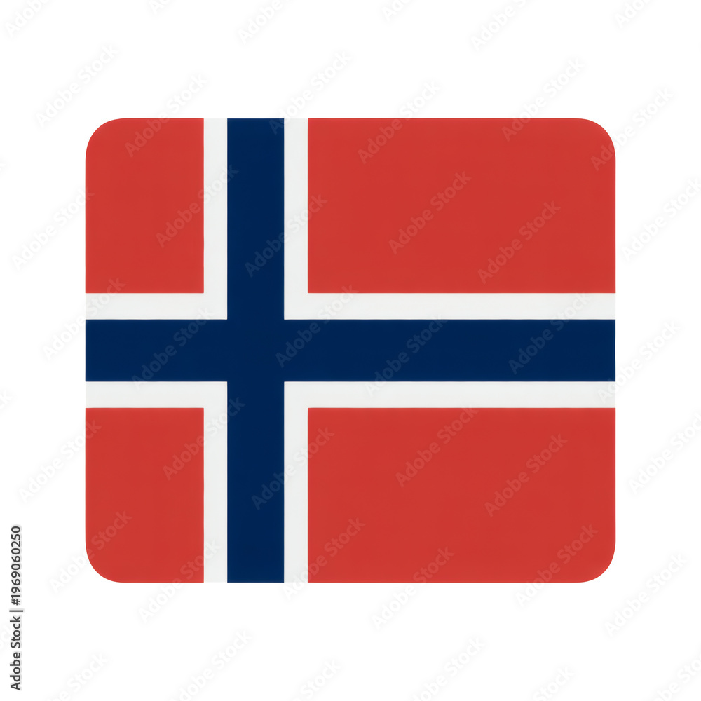 Fototapeta premium Bold Norwegian flag design evokes national pride and modern Nordic identity for your projects