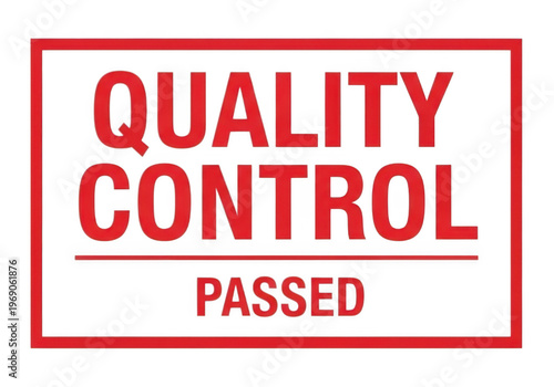Quality control stamp isolated on transparent background , png