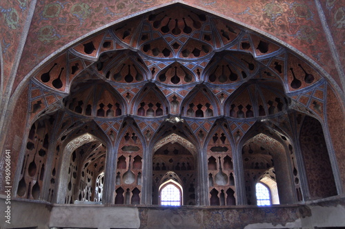 Bild auf Leinwand Music Hall Interior of Ali Qapu Palace, Isfahan