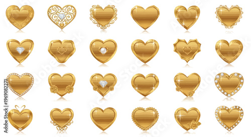 Golden Heart Collection: Luxury, Love, and Elegance Icons