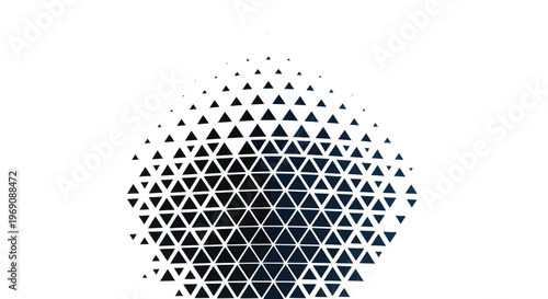 Abstract Geometric Pattern of Triangles, Modern Design, Dark Blue to White Gradient