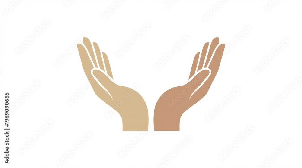 Obraz premium Diverse hands in harmony gesture.