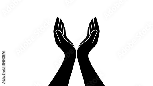 Worship Hands Silhouette Prayer Christian Faith Concept