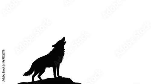 Howling Wolf Silhouette