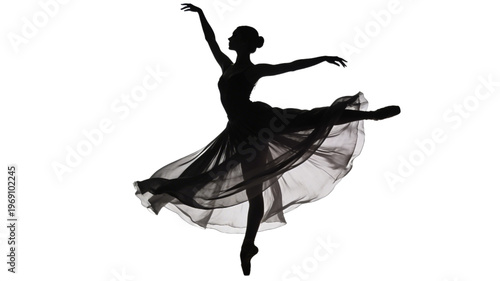 Ballerina Dancing Silhouette