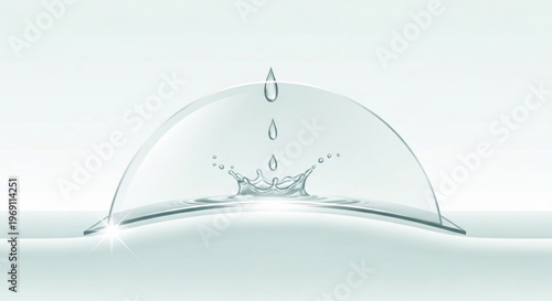 A vector graphic illustration of water droplets splashing into a pool