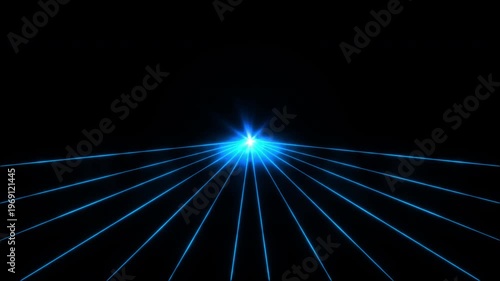 Blue Laser Show Animation Futuristic Light Effect