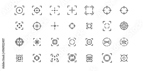 Geometric shapes, icons, symbols, 25 elements, vector graphics