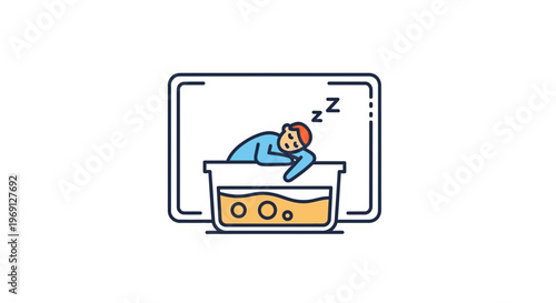 Exhausted individual napping at their desk with a drink, symbolizing burnout and the need for rest