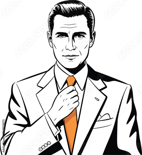 Businessman, corporate executive, professional man, suit illustration