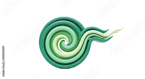 Green Swirl Abstract Design