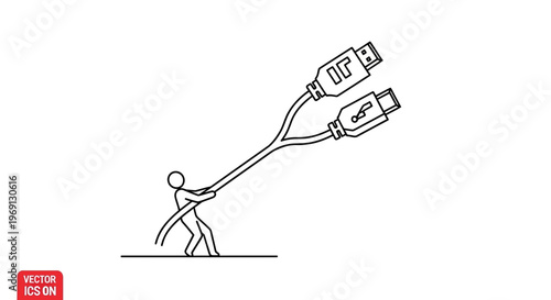 Dedicated individual managing intricate universal serial bus connections with determination